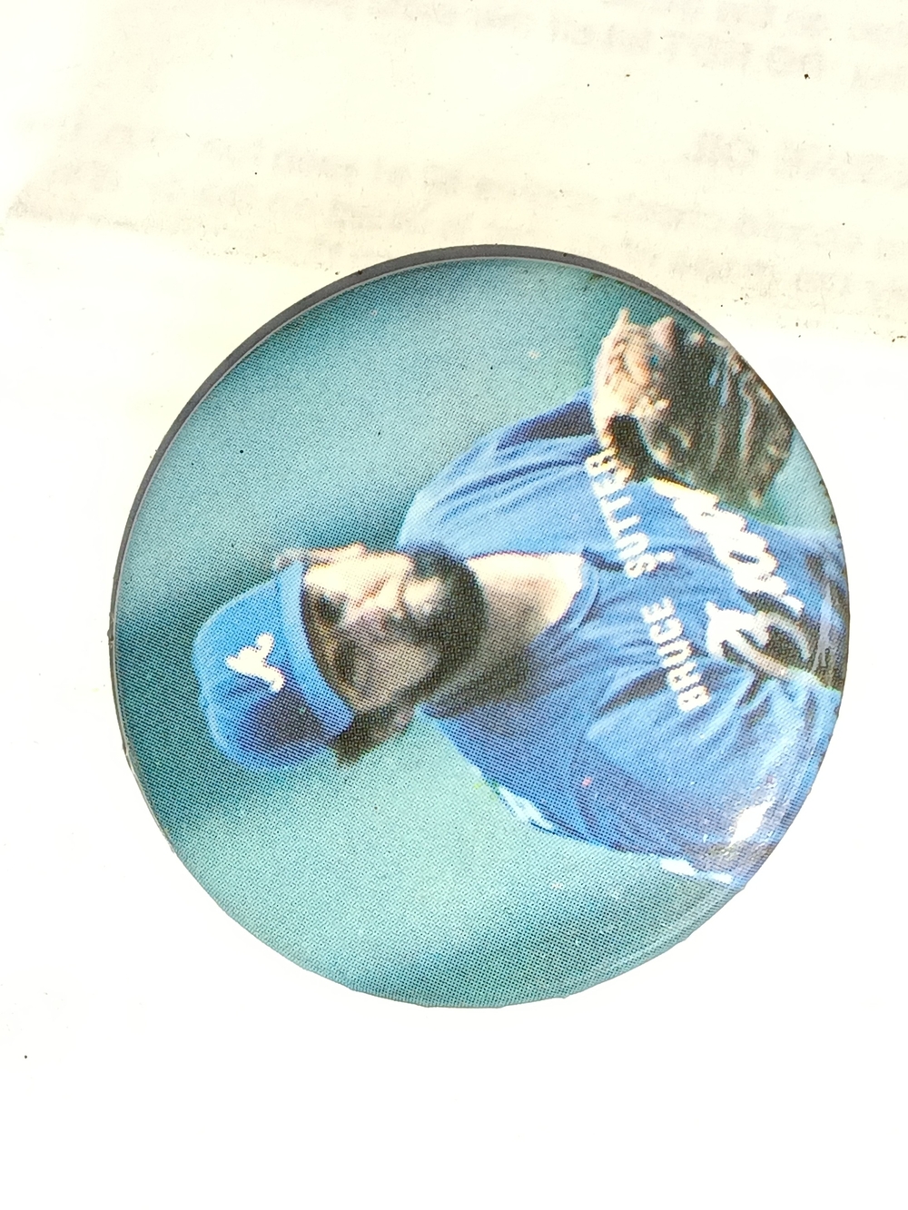 Vintage 70s 80s Atkanta Braves Bruce Sutter Baseball Player Pin New Old Stock